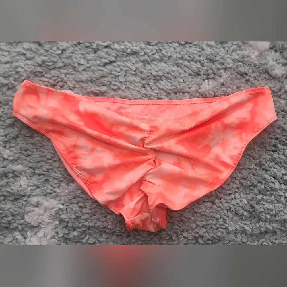 Victoria's Secret PINK Sport Gym To Swim Bottoms, Tie Dye Orange,  NWT, SIZE XL - Picture 2 of 4
